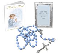 Set Regalo Di Libro Missale Per La Prima Comunione, Coroncina E Cornice Per Foto