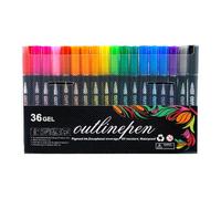 Set regalo di marcatori in metallo Outline - Pennarelli per pittura Super Squiggles, Pennarelli glitterati alla | Penna a doppia linea, 8/12/24 colori, regali d'arte