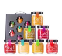 Set Regalo di Miele - 7 x 40 g di Miele Naturale con Frutta e Erbe Liofilizzate - Idea Regalo Perfetta per Ogni Occasione o Uso Quotidiano - Qualità Premium - 100% Naturale - Non Filtrato