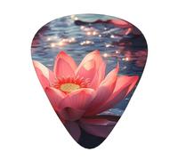 Set regalo di plettri per chitarra con fiore di loto e farfalla, lisci e resistenti, per chitarra acustica, elettrica e basso, regalo perfetto per gli amanti della chitarra e i musicisti