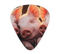 Set regalo di plettri per chitarra con tre maiali che dormono - Plettri lisci e durevoli per chitarra acustica, elettrica e basso, regalo perfetto per gli amanti della chitarra e i musicisti