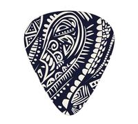 Set regalo di plettri tribali polinesiani blu per chitarra, lisci e resistenti, per chitarra acustica, elettrica e basso, regalo perfetto per gli amanti della chitarra e i musicisti