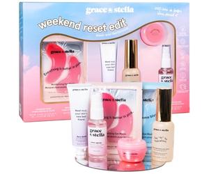 Set Regalo Donna Weekend Reset - Kit Skincare Viso Completo con Patch Occhi Oro, Siero all’Acido Ialuronico, Maschera al Fango del Mar Morto - Regalo Donna Compleanno, San Valentino, Anniversario