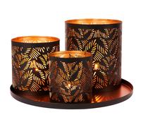 Set Regalo Giardino Lanternine Votive Vassoio Decorativo 21