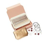 Set regalo KnitPro Deluxe: ferri circolari intercambiabili Symfonie Rose (3,50-8,00 mm) con accessori