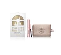 Set regalo L'Oréal Paris Mascara Nero Big Deal, Mini-Matita Occhi Nera Paradise Le Khol e un'elegante Pochette champagne in velluto