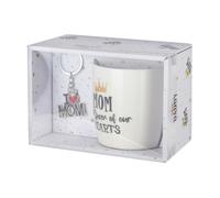 Set regalo mamma tazza 380 ml e portachiavi