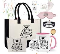 Set regalo morbido da donna, 9 pezzi, con borsa tote, tazza da donna, set regalo per lei pacchetto di cura per donne che pensano a te, Coppia., 11oz
