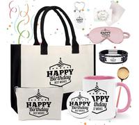 Set regalo morbido da donna, 9 pezzi, con borsa tote, tazza da donna, set regalo per lei pacchetto di cura per donne che pensano a te, Compleanno., 11oz