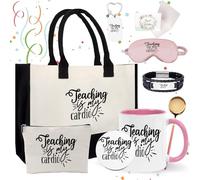 Set regalo morbido da donna, 9 pezzi, con borsa tote, tazza da donna, set regalo per lei pacchetto di cura per donne che pensano a te, Insegnante, 11oz
