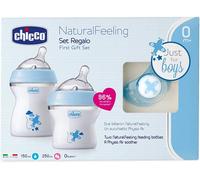SET REGALO NATURAL FEELING AZZURRO 2 BIBERON +1 CIUCCIO IN SILICONE