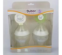 Set Regalo Neonato 2 Biberon + Ciuccio + Clip Senza BPA 0+m Verde