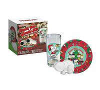 Set Regalo Peanuts "Grazie, Babbo Natale" | Vetro, Piatto E Tagliabiscotti