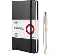 Set Regalo Penna A Sfera Sheaffer 300 + Quaderno A5 Medio Chrome + Finiture Oro
