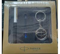 set regalo penna parker London Jotter in blu e acciaio clip oro