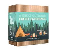 Set regalo per caffè all'aperto per uomini e donne, 7 dei migliori caffè biologici e speciali del mondo | Prepara e goditi sempre e ovunque | Scatola assortita a tema campeggio e viaggiatore per lui e