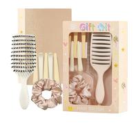 Set regalo per la cura dei capelli di alta qualità per ragazze, set di spazzole per capelli con pettine a denti larghi, regalo creativo per ragazze adolescenti, regalo ideale per compleanni, festa