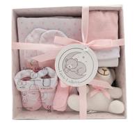 Set regalo per neonati da 0 a 3 mesi, con biglietto Bundle Bear "Welcome Baby", regalo per baby shower e regalo per neonato, disponibile in blu, rosa e bianco (rosa)