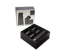 Set regalo per sak Viski Harrison, brocca e bicchiere per sak in stile giapponese, in gres, quattro tazze da 3 oz e caraffa da 15 oz, set da 5,