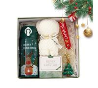 Set regalo per tazze di Natale, set di tazze isolate con asciugamano portachiavi, per riempire la calza della Befana, per familiari, amici, colleghi