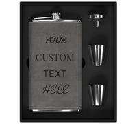 Set regalo personalizzato da uomo, 355 ml, in acciaio inox 304, fiaschetta personalizzata per whisky e alcol, grande fiaschetta con incisione del testo per matrimoni, sposo, Natale, compleanno