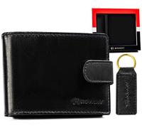 Set regalo: portafoglio e portachiavi in pelle da uomo - Rovicky