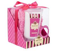 Set regalo rilassante da donna in 2 pezzi, con lozione per i piedi e calzini ultra morbidi con confezione regalo rosa e fiocco