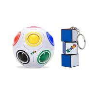 Set Regalo Rubiks 2 Pezzi | Palla Arcobaleno | Portachiavi A Spirale