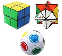 Set Regalo Rubiks 3 Pezzi | Palla Arcobaleno | 2x Stelle Magiche