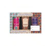 Set regalo TESORI D'ORIENTE Gel doccia cremosi 3 x 75 ml (Ayurveda, Dream e Byzantium) Creme doccia per la cura del corpo, benessere per corpo e mente GeometricoPoliuretano