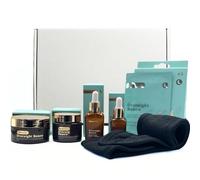 Set regalo vegano per la cura della pelle - Kit crema notte e siero per viso e occhi, kit completo per la cura della bellezza con fascia - Regali per il rinnovamento della pelle durante la notte per