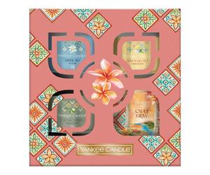 Set regalo votivo da 3 riempimenti Yankee Candle e bicchiere piccolo -