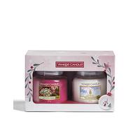 YANKEE CANDLE Box Candele Profumate Snow Globe Wonderland + Peppermint Pinwheels