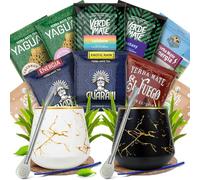 Set regalo Yerba Mate Aurora & Nocturne: accessori e 10 campioni aromatici da 50 g