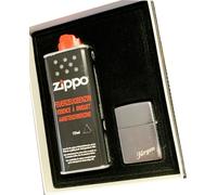 Set Regalo Zippo Con Incisione Diamante A Scelta Nome O Testo Su Zippo + Benzina