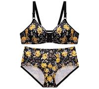 Set Reggiseno e Mutandine Reggiseni con Apertura Frontale per Donna Reggiseno con Scollo A V da Donna Reggiseni Yoga Imbottiti Senza Ferretto Canotte da Allenamento Reggiseni Comfort Che Modella