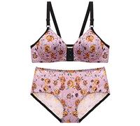 Set Reggiseno e Mutandine Reggiseni con Apertura Frontale per Donna Reggiseno con Scollo A V da Donna Reggiseni Yoga Imbottiti Senza Ferretto Canotte da Allenamento Reggiseni Comfort Che Modella