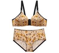 Set Reggiseno e Mutandine Reggiseni con Apertura Frontale per Donna Reggiseno con Scollo A V da Donna Reggiseni Yoga Imbottiti Senza Ferretto Canotte da Allenamento Reggiseni Comfort Che Modella