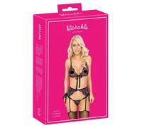 Set Intimo Ricamato Rosa e Viola "Kissable" (Nero) - L/XL