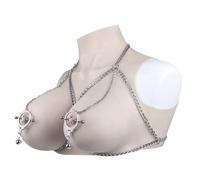 Set regolabile di morsetti per capezzoli e pettorina - 2-in-1 clip intime e accessori per adulti per donne, pinze regolabili per uso confortevole (Stile B)