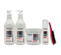 SET REPAIR PLEX Ristrutturante, Per Capelli Danneggiati, Disidratati e Trattati: Shampoo 500ml + Balsamo 500ml + Maschera 500ml + Maschera Spray 150ml + Spazzola Per Capelli