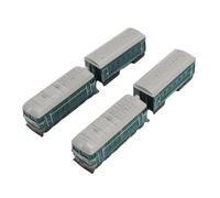 Set retrò in Scala 1:60, Set retrò di in Lega da 4 Pc - da Tiro Indietro in Lega 4pc, Treni Giocattoli Vintage per Bambini (Green)