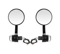 Set retrovisore per manubrio da con lampada, White | Adatta all ' estremità della maniglia da 22 mm, utilizzo in coppia ricambio rotonda