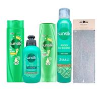 SET RICCI DA SOGNO: Shampoo 250ml + Balsamo 200ml + Crema Modellante & Districante 200ml + Mousse Per Ricci Definiti Ed Elastici, Tenuta a Lunga Durata 200ml + Fascia Per Capelli (Colori Assortiti)