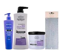SET RICCI DISCIPLINATI: Shampoo Ultra Definizione 400ml + Maschera 5 Azioni 400ml + Crema Attivaricci, Anti-Crespo Control Curly 200ml + Fascia Per Capelli (Colori Assortiti)