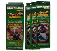 SET RIFORNELLO: Kit Completo con Fornelletto e 3 Ricariche + 3x Confezioni da 3 Ricariche di Gel Combustibile Ideale per Fondue, Bourguignonne, Bagna Cauda, Creme, Salse, Senza Fumo e Senza Odori