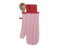 Set righe natalizio guanto, strofinaccio e cucchiaio