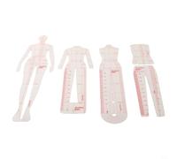 Set Righelli Fashion Design per Schizzi Rapidamente(B) | Schizzi rapidi e puliti, struttura per chiara, risparmio tempo, efficienza , bozze professionali