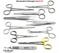Set Rimozione Sutura Pinza Emostatica Pinzetta Adson Chirurgica Manici Portalame