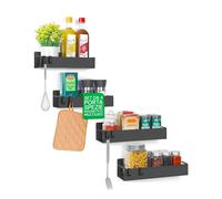 Set Ripiani Magnetici per Frigo - Robusti Porta Spezie in Metallo con Magnete